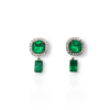 4 in 1 colombian emerald earrings