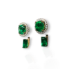 4 in 1 colombian emerald earrings