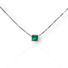 Classic round emerald pendant