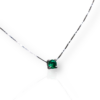 Classic round emerald pendant