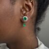 4 in 1 colombian emerald earrings