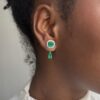 4 in 1 colombian emerald earrings