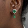 4 in 1 colombian emerald earrings