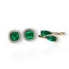 4 in 1 colombian emerald earrings