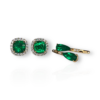 4 in 1 colombian emerald earrings