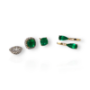 4 in 1 colombian emerald earrings