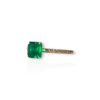 Interchangeable halo diamond emerald ring