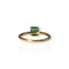 Interchangeable halo diamond emerald ring