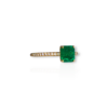 Interchangeable halo diamond emerald ring