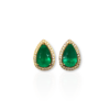 Pear shaped studs with diamond jackets