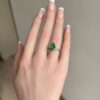 Drop Shaped Colombian emerald ring