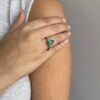 Drop Shaped Colombian emerald ring