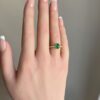 Cabochon emerald ring