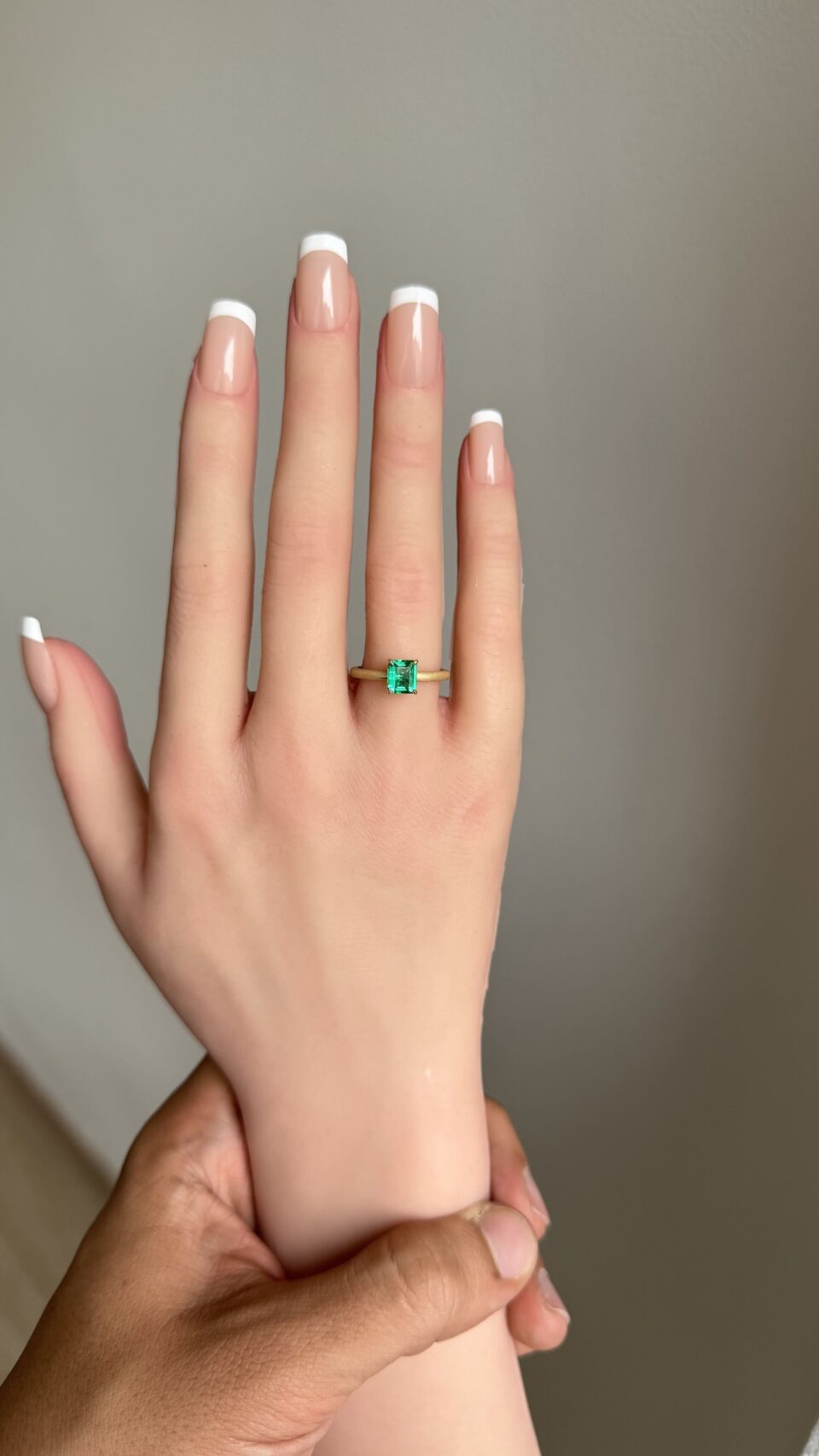 Wire Matte Finish Rings Emerald matte finish ring - Alpine Green