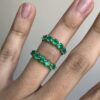 Half eternity emerald ring