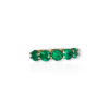 Half eternity emerald ring