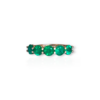 Half eternity emerald ring