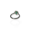 Teardrop emerald & diamond halo ring