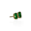 Bezel Set Emerald Cut Earrings