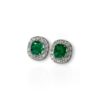 Diamond Halo Cushion Studs