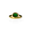 Cabochon emerald ring