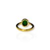 East – west cabochon emerald ring