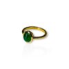 East – west cabochon emerald ring