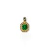 Emerald charm pendant with diamond detailing