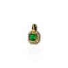 Emerald charm pendant with diamond detailing
