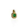 Emerald charm pendant with diamond detailing