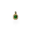 Emerald charm pendant with diamond detailing