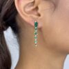 Mix match emerald earrings
