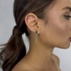 Mix match emerald earrings