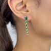 Mix match emerald earrings