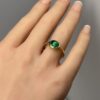 Cabochon emerald ring