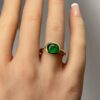 Cabochon emerald ring