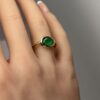 Cabochon emerald ring