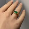 Cabochon emerald ring