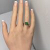 Cabochon emerald ring