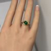 Cabochon emerald ring