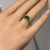 Cabochon emerald ring