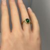 East – west cabochon emerald ring