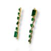 Mix match emerald earrings