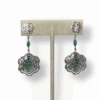Marquise cut emeralds and fancy vivid yellow diamond earrings