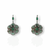 Marquise cut emeralds and fancy vivid yellow diamond earrings