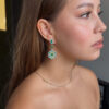 Marquise cut emeralds and fancy vivid yellow diamond earrings