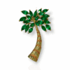 Palm tree brooch/pendant of Colombian emeralds, sapphires and diamonds