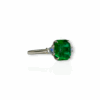 Three stone Colombian emerald ring
