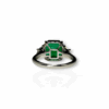 Three stone Colombian emerald ring
