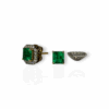 Studs with diamond jackets emerald cut